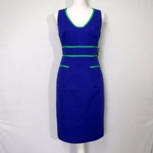 Anne Klein Blue Sleeveless Sheath Stretch Dress 6